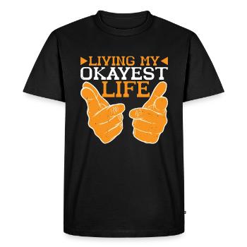 Vivre ma vie la plus correcte 6 - T-shirt Premium bio Homme - noir - Devant - Nico (187cm)