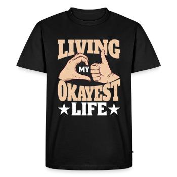 Vivre ma vie la plus correcte 5 - T-shirt Premium bio Homme - noir - Devant - Nico (187cm)