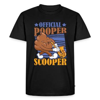 Scooper officielle Pooper 39 - T-shirt Premium bio Homme - noir - Devant - Nico (187cm)