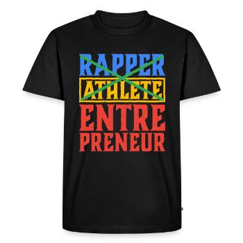 Rapper Athlete Entrepreneur 40 - Men's Premium Organic T-Shirt - black - Front - Nico (187cm)