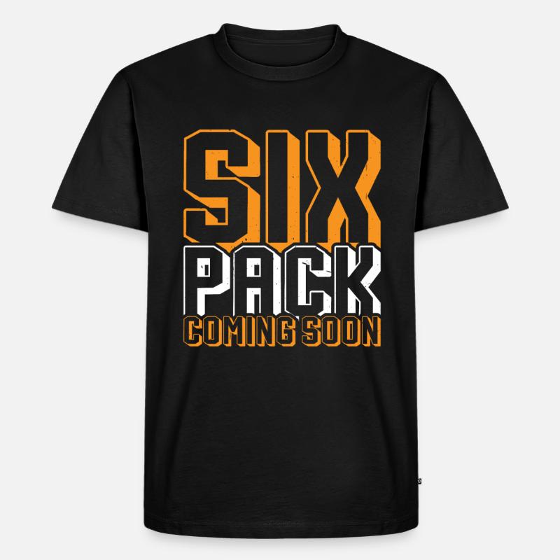 Six Pack Coming Soon 64 - Männer Premium Bio T-Shirt - Schwarz