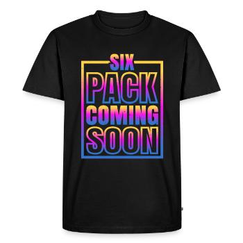 Pack de six bientôt disponible 62 - T-shirt Premium bio Homme - noir - Devant - Nico (187cm)