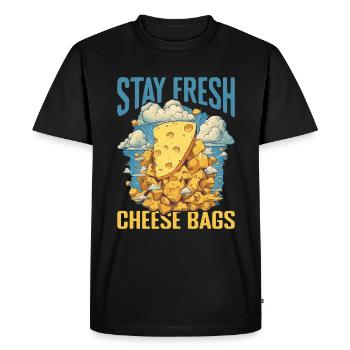 Stay Fresh Cheese Bags 51 - Men's Premium Organic T-Shirt - black - Front - Nico (187cm)