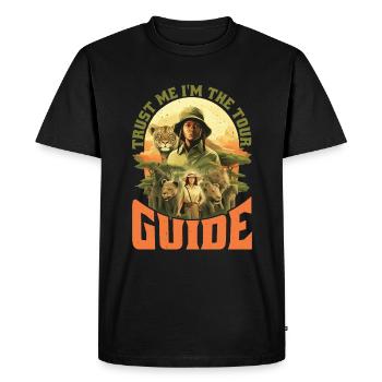 Trust Me I'm The Tour Guide 6 - Men's Premium Organic T-Shirt - black - Front - Nico (187cm)