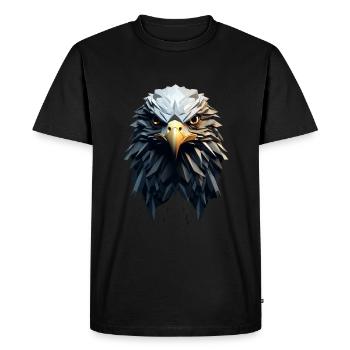 Geometric Eagle Animation - Men's Premium Organic T-Shirt - black - Front - Nico (187cm)