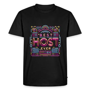 Meilleur hôte de tous les temps 21 - T-shirt Premium bio Homme - noir - Devant - Nico (187cm)