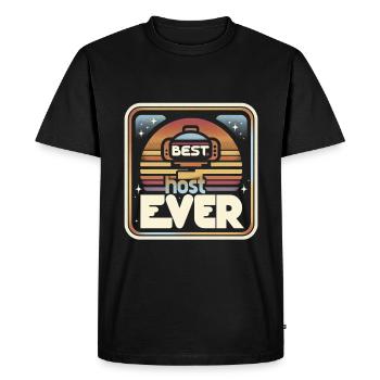 Meilleur hôte de tous les temps 25 - T-shirt Premium bio Homme - noir - Devant - Nico (187cm)