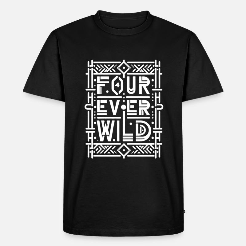 Four Ever Wild 60 - Männer Premium Bio T-Shirt - Schwarz