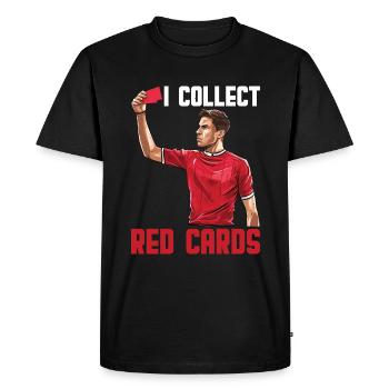 Je collectionne les cartons rouges 20 - T-shirt Premium bio Homme - noir - Devant - Nico (187cm)