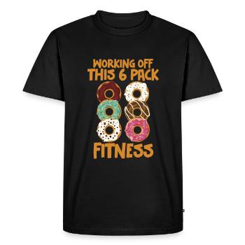 Travailler à partir de ce pack de 6 fitness 2 - T-shirt Premium bio Homme - noir - Devant - Nico (187cm)