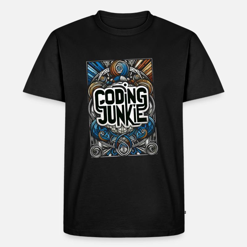 Coding Junkie 14 - Männer Premium Bio T-Shirt - Schwarz