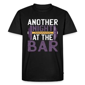 Une autre nuit au bar - T-shirt Premium bio Homme - noir - Devant - Nico (187cm)