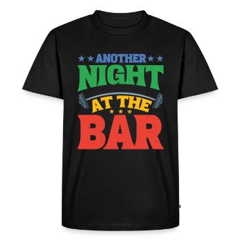 Une autre nuit au bar 2 - T-shirt Premium bio Homme - noir - Devant - Nico (187cm)