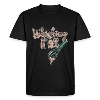 Fouetter le tout 2 - T-shirt Premium bio Homme - noir - Devant - Nico (187cm)