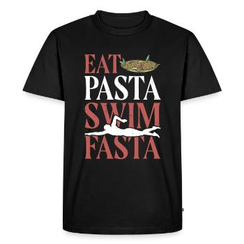 Eat Pasta Swim Fasta 26 - Men's Premium Organic T-Shirt - black - Front - Nico (187cm)