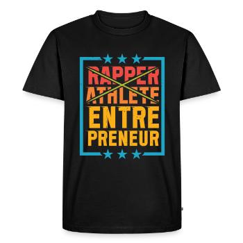 Rapper Athlete Entrepreneur 56 - Men's Premium Organic T-Shirt - black - Front - Nico (187cm)