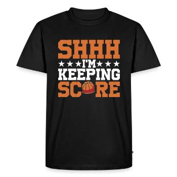 Chut, je garde le score 22 - T-shirt Premium bio Homme - noir - Devant - Nico (187cm)