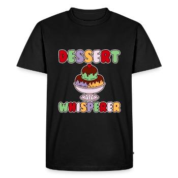 Dessert Whisperer 2 - Men's Premium Organic T-Shirt - black - Front - Nico (187cm)