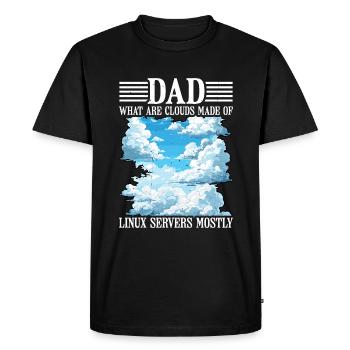 De quoi sont faits les clouds, les serveurs Linux pour la plupart 26 - T-shirt Premium bio Homme - noir - Devant - Nico (187cm)