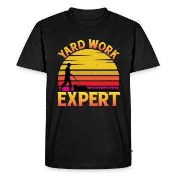 Yard Work Expert 21 - Men's Premium Organic T-Shirt - black - Front - Nico (187cm)