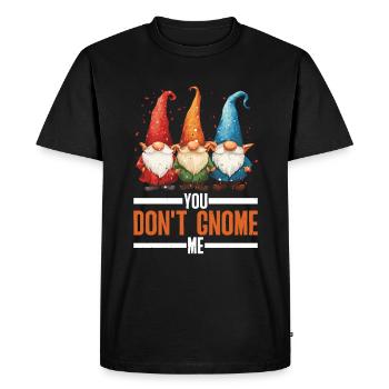 Tu ne me gnomes pas 13 - T-shirt Premium bio Homme - noir - Devant - Nico (187cm)