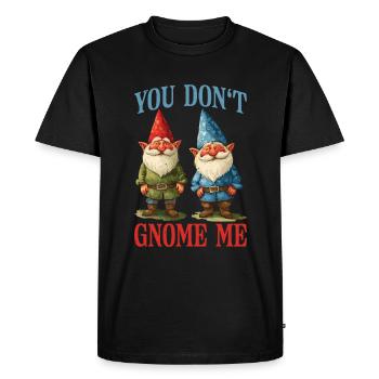 Tu ne me gnomes pas 12 - T-shirt Premium bio Homme - noir - Devant - Nico (187cm)