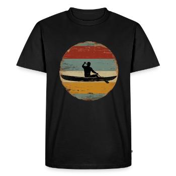Pagayer en canoë - T-shirt Premium bio Homme - noir - Devant - Nico (187cm)