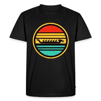 Bateau-dragon 4 - T-shirt Premium bio Homme - noir - Devant - Nico (187cm)