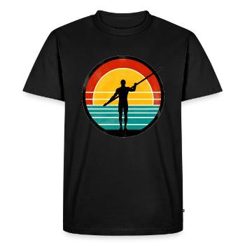 Saut à la perche - T-shirt Premium bio Homme - noir - Devant - Nico (187cm)