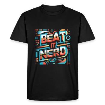Battez-le Nerd 11 - T-shirt Premium bio Homme - noir - Devant - Nico (187cm)