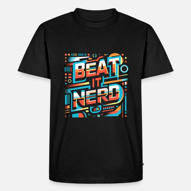 Beat it Nerd 11 - Männer Premium Bio T-Shirt - Schwarz