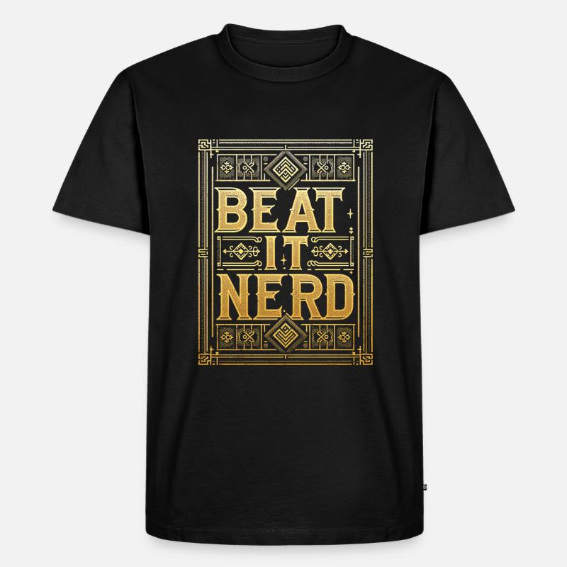 Beat it Nerd 13 - Men's Premium Organic T-Shirt - black