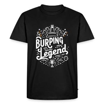 Burping Legend 11 - Men's Premium Organic T-Shirt - black - Front - Nico (187cm)