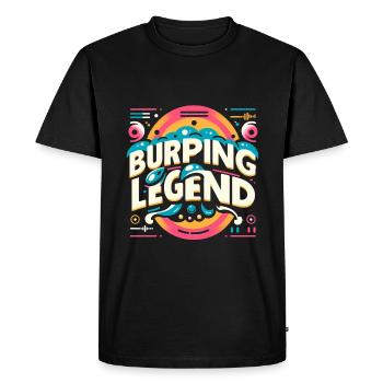 Burping Legend 14 - Men's Premium Organic T-Shirt - black - Front - Nico (187cm)