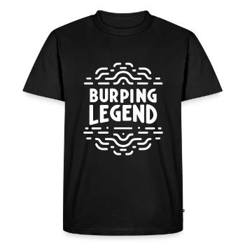 Burping Legend 17 - Men's Premium Organic T-Shirt - black - Front - Nico (187cm)