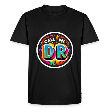 Call Me Dr 37 - Men's Premium Organic T-Shirt - black - Front - Nico (187cm)