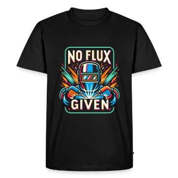 No Flux Given 12 - Men's Premium Organic T-Shirt - black - Front - Nico (187cm)