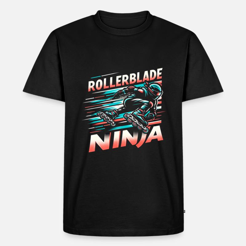 Rollerblade Ninja 13 - Männer Premium Bio T-Shirt - Schwarz