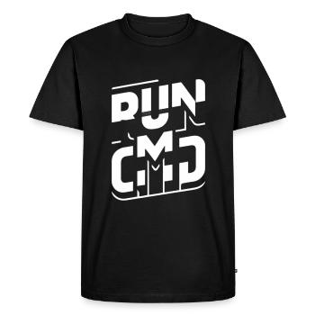 Exécuter Cmd 37 - T-shirt Premium bio Homme - noir - Devant - Nico (187cm)
