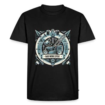 Yard Work Expert 19 - Men's Premium Organic T-Shirt - black - Front - Nico (187cm)