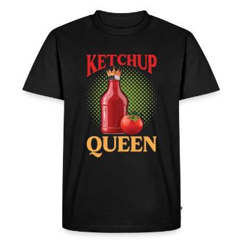 Ketchup Queen 20 - Men's Premium Organic T-Shirt - black - Front - Nico (187cm)