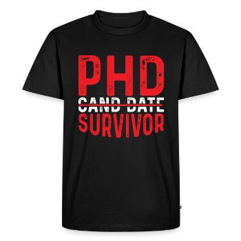 Candidat au doctorat Survivant 12 - T-shirt Premium bio Homme - noir - Devant - Nico (187cm)