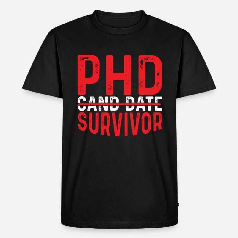 Phd Candidate Survivor 12 - Männer Premium Bio T-Shirt - Schwarz