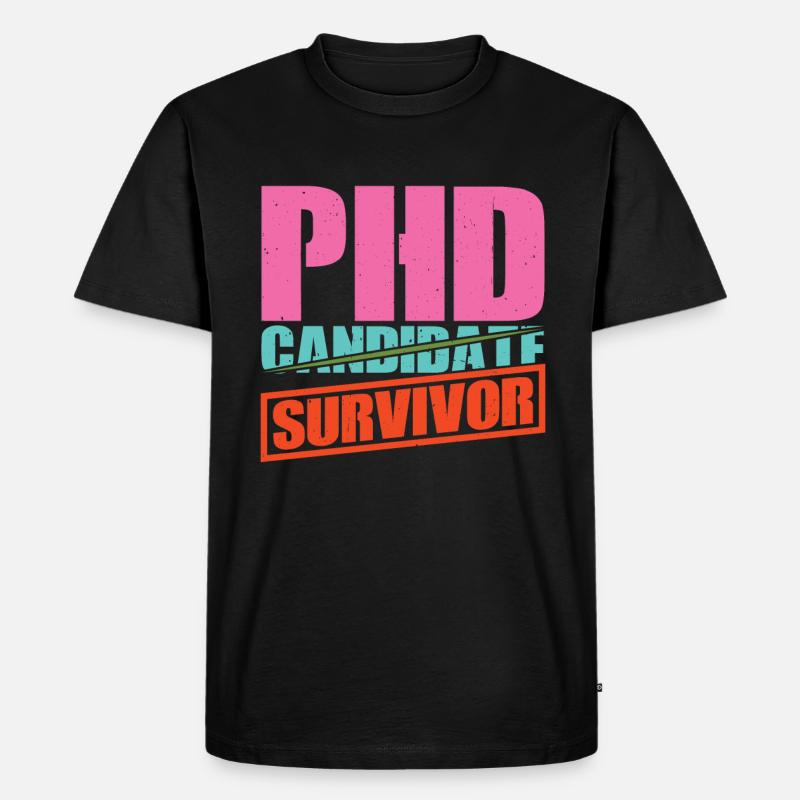 Phd Candidate Survivor 13 - Männer Premium Bio T-Shirt - Schwarz