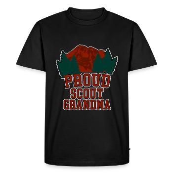 Proud Scout Grandma 2 - Men's Premium Organic T-Shirt - black - Front - Nico (187cm)