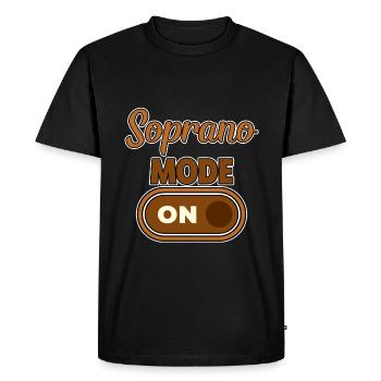 Mode Soprano activé 2 - T-shirt Premium bio Homme - noir - Devant - Nico (187cm)