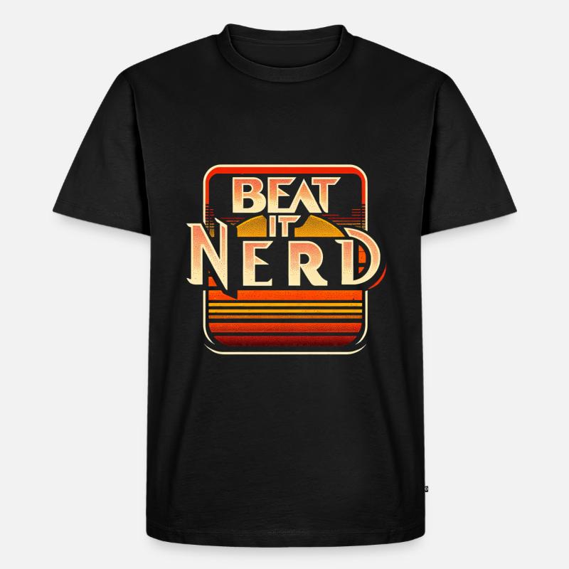 Beat it Nerd 7 - Männer Premium Bio T-Shirt - Schwarz