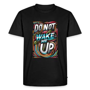 Ne me réveille pas 22 - T-shirt Premium bio Homme - noir - Devant - Nico (187cm)