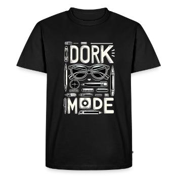 Mode Dork 6 - T-shirt Premium bio Homme - noir - Devant - Nico (187cm)