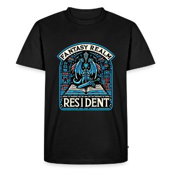 Fantasy Realm Resident 2 - Men's Premium Organic T-Shirt - black - Front - Nico (187cm)
